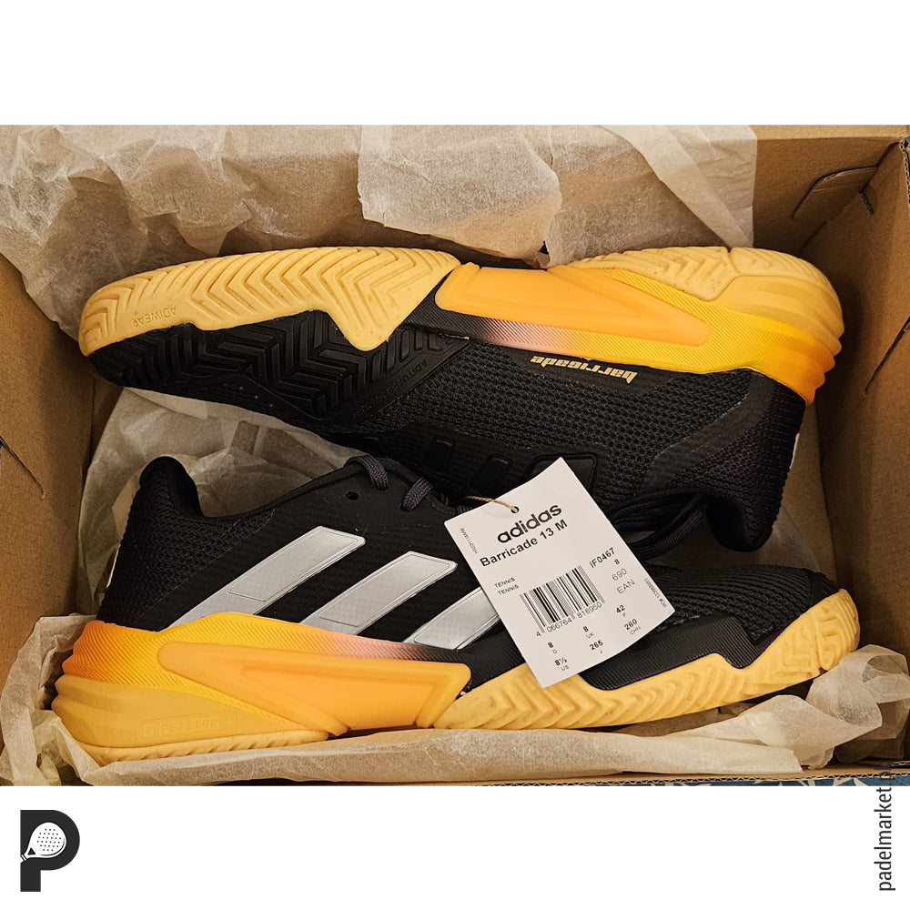 Adidas Men's Barricade 13 - Aurora Black / Zero Metallic / Spark