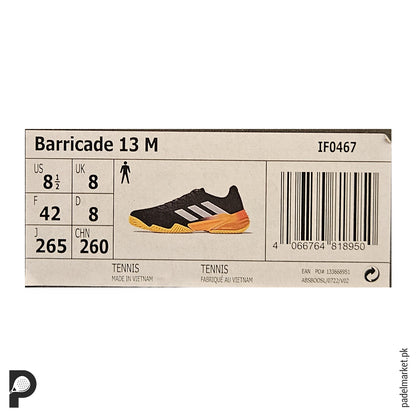 Adidas Men's Barricade 13 - Aurora Black / Zero Metallic / Spark